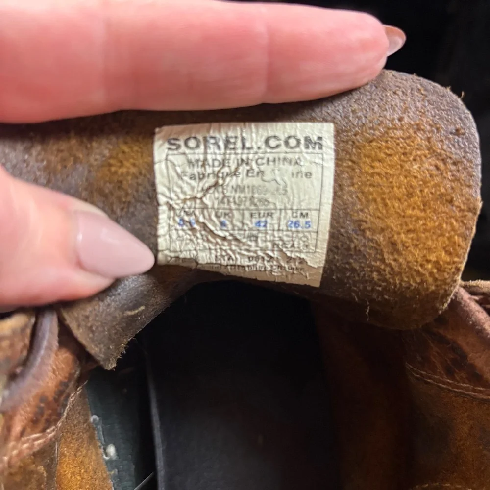 SOREL Mens Brown Leather Chukka Chugalug Lace Up Boots size: 8.5